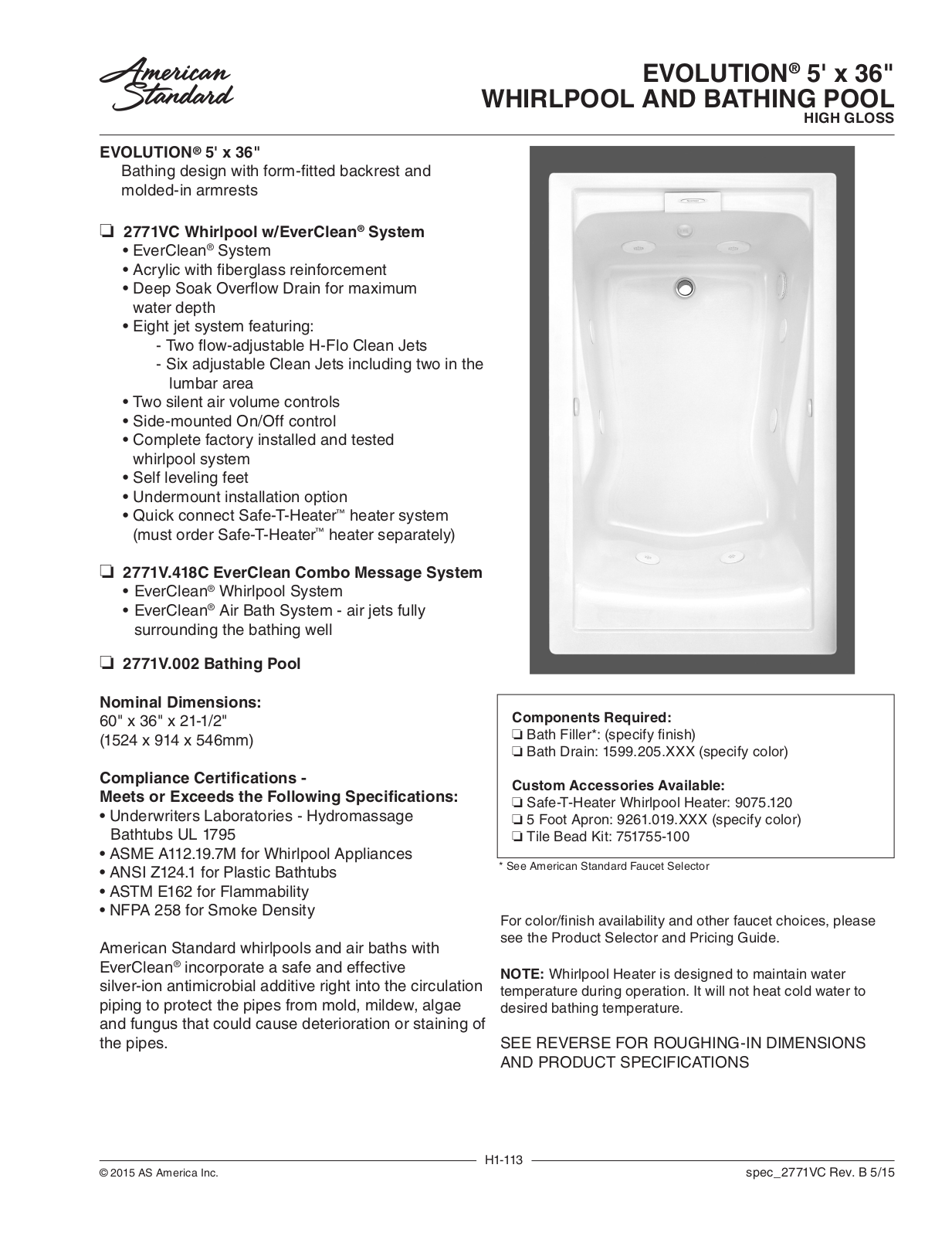American Standard ASD9451 Specifications - ManualMachine.com