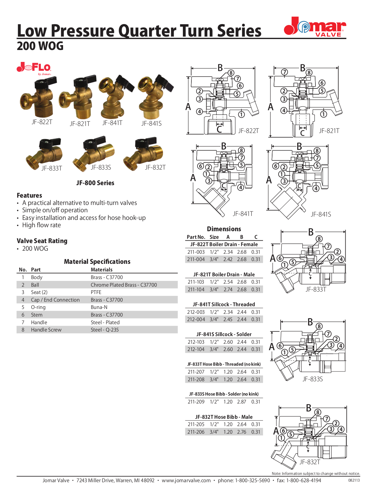 Jomar JF-821T User Manual