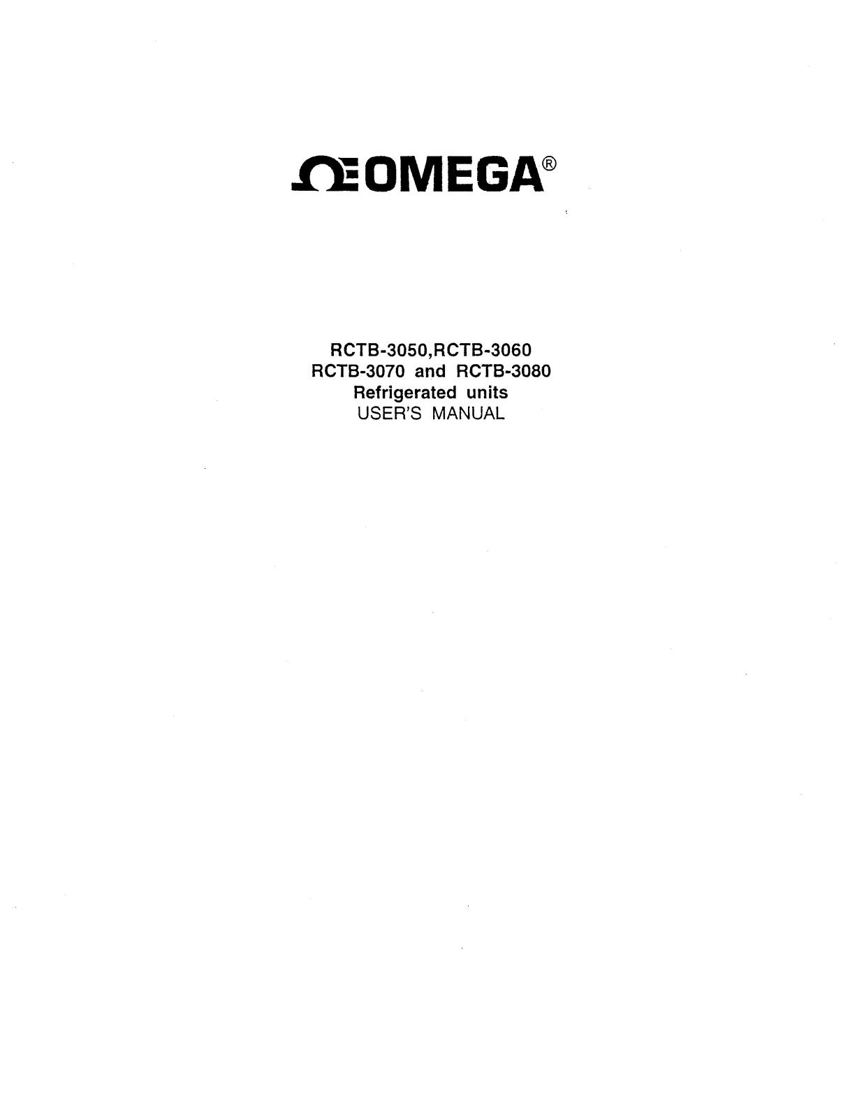 Omega RCTB-3000, HCTB-3000 User guide - ManualMachine.com