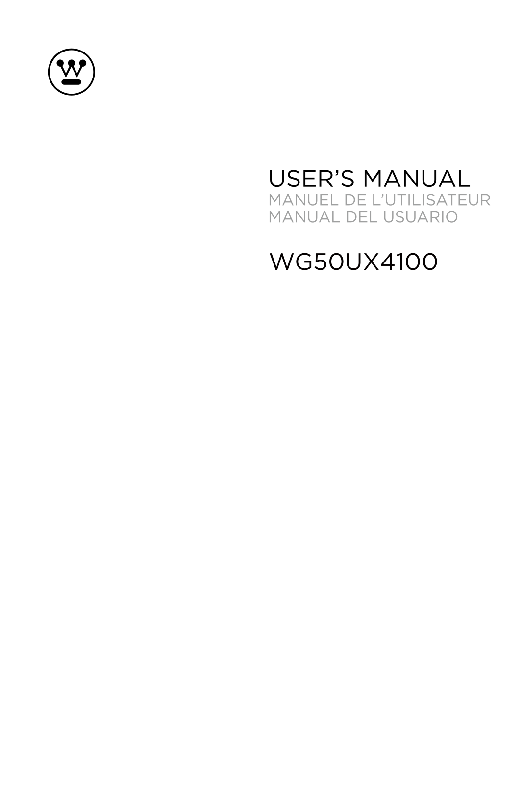 Westinghouse WG50UX4100 User Manual