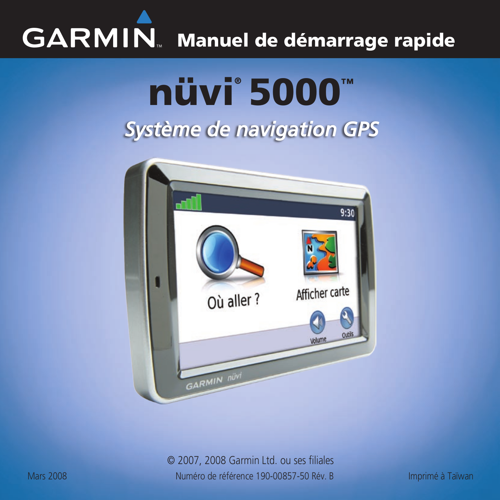 GARMIN 5000 Guide rapide