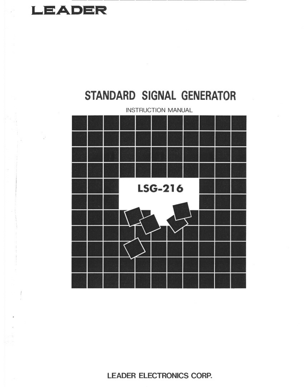 LEADER lsg 216 User Manual