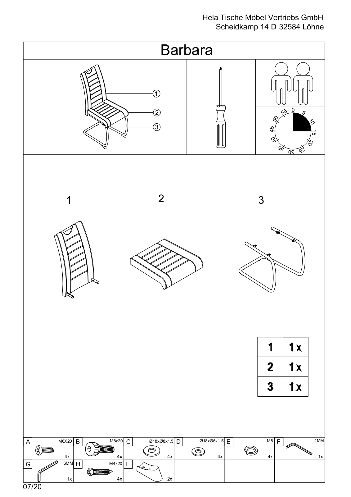HELA Barbara Assembly instructions - ManualMachine.com