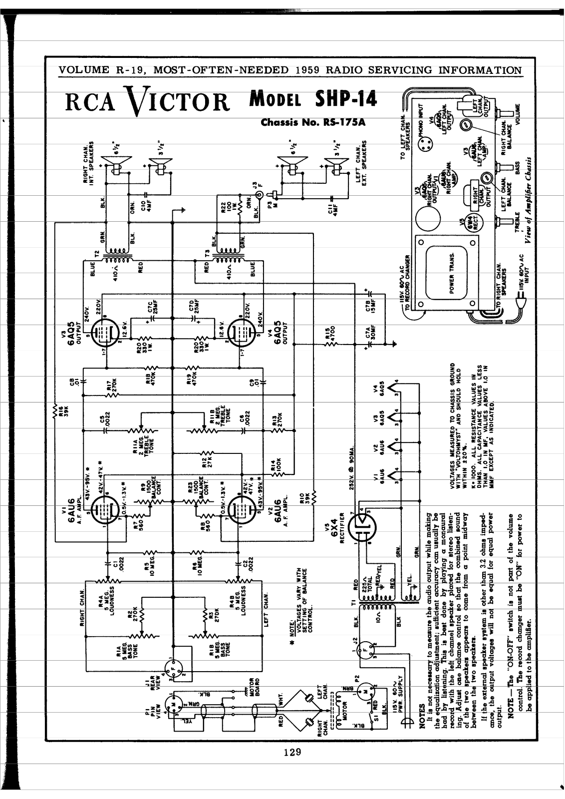 RCA Victor SHP-14 Schematic