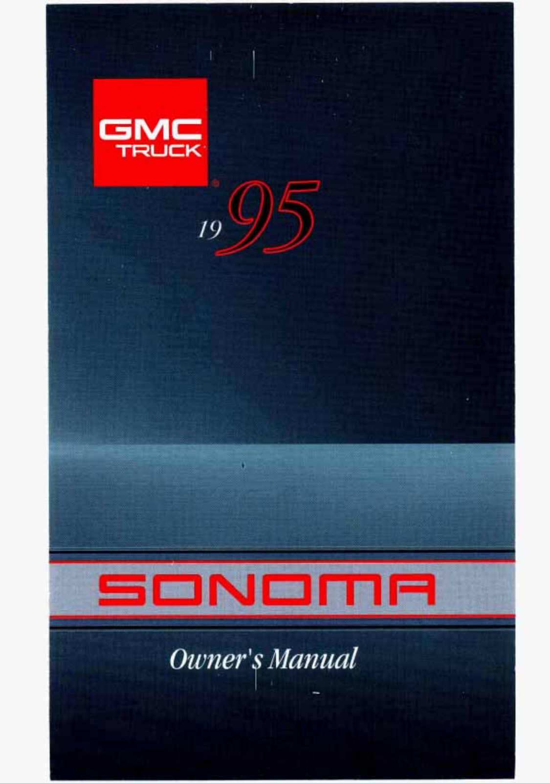 GMC SONOMA 1995 User Manual