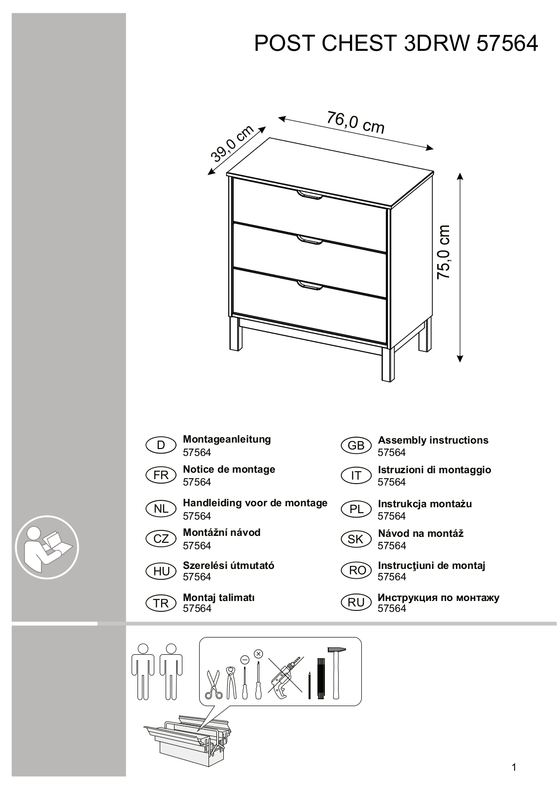 Home affaire Post Assembly instructions