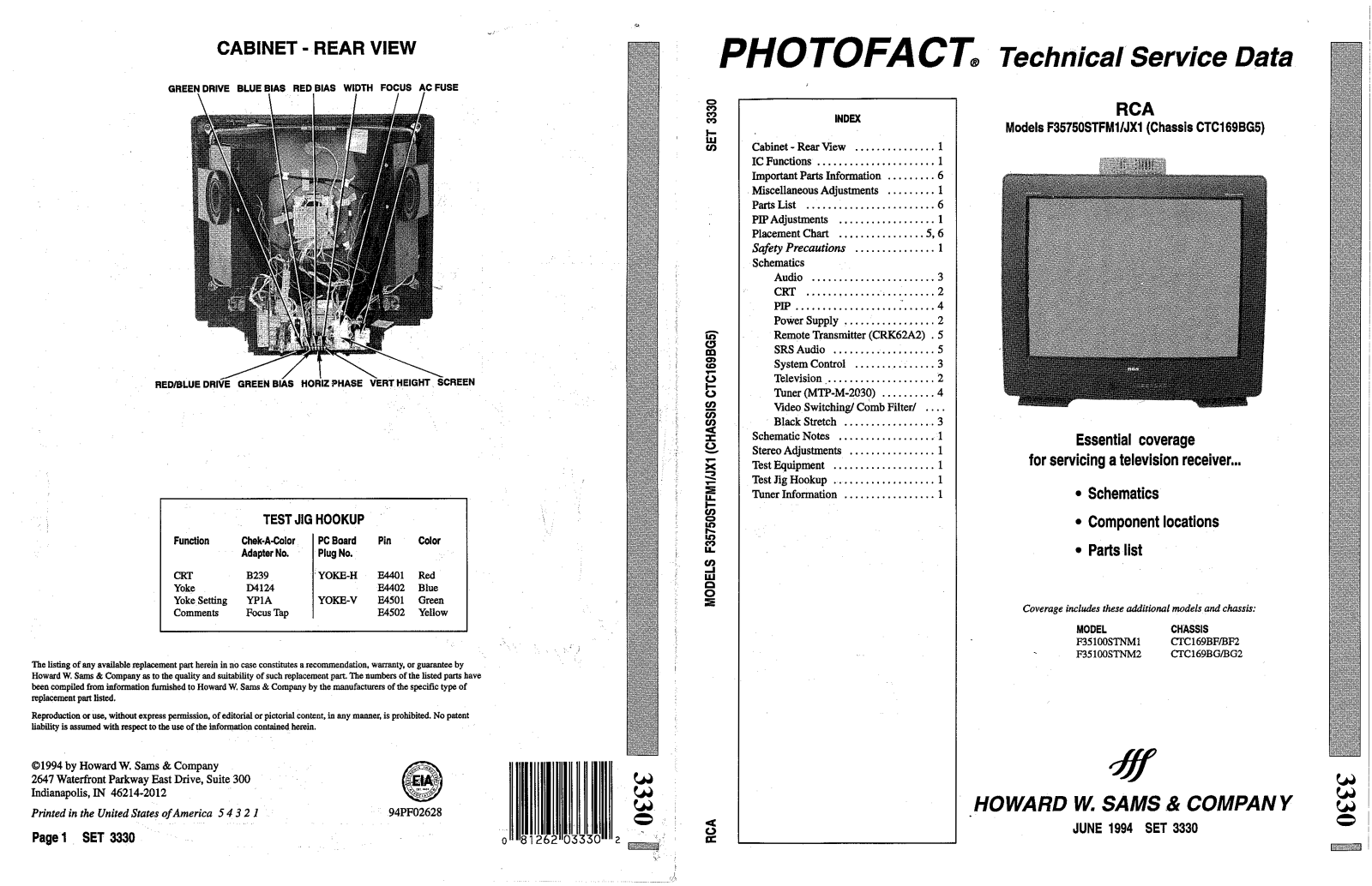 RCA F35750STFM1, CTC169BG5 Diagram