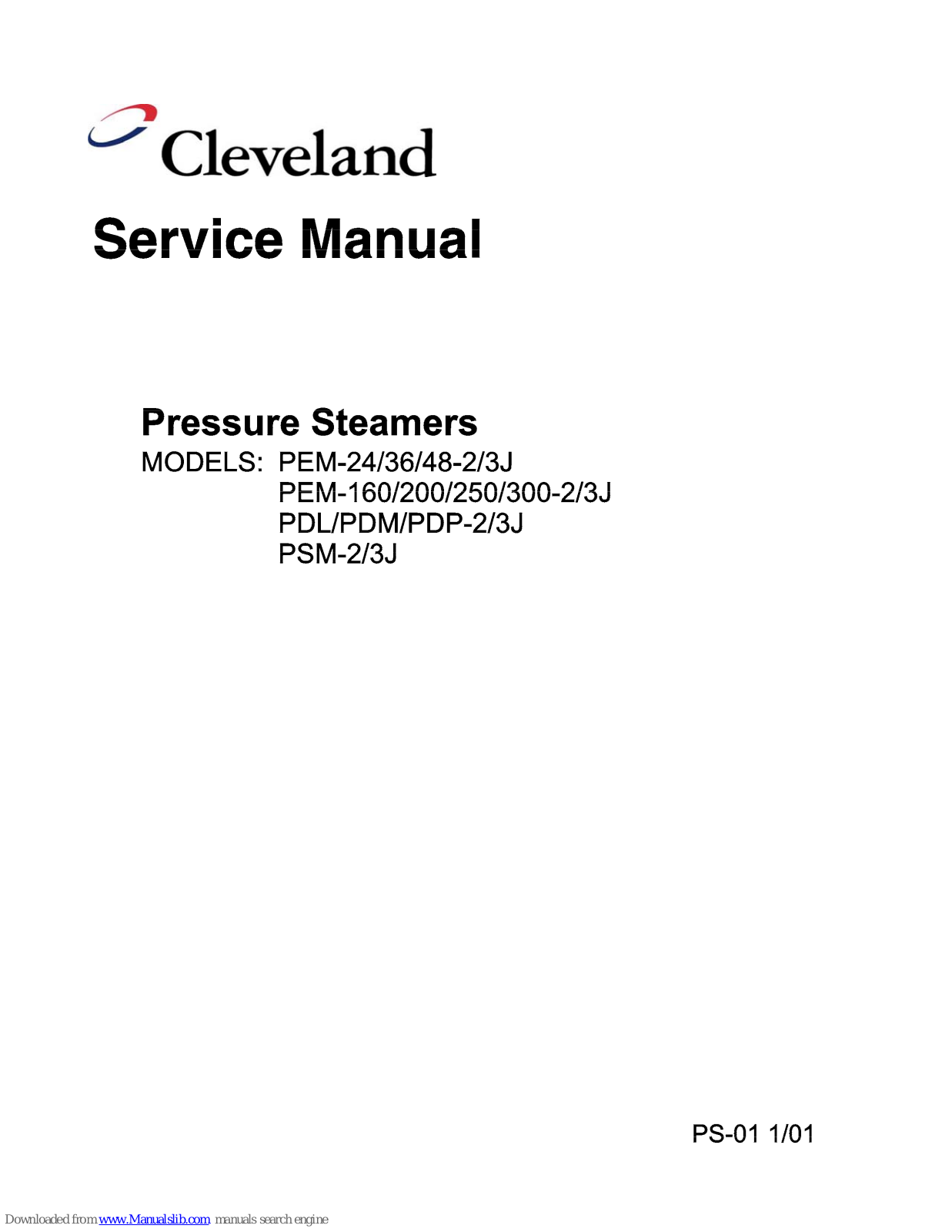 Cleveland PDP-2, PDP-3J, PEM-160, PEM-200, PEM-24 Service Manual