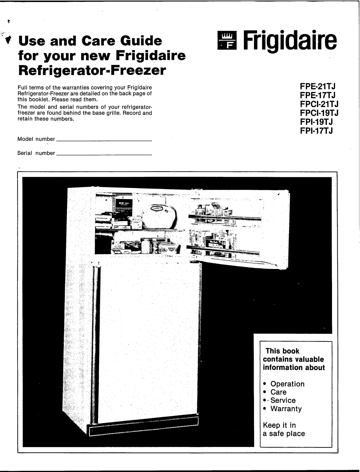 Frigidaire FPE-21TJ Owner's Guide