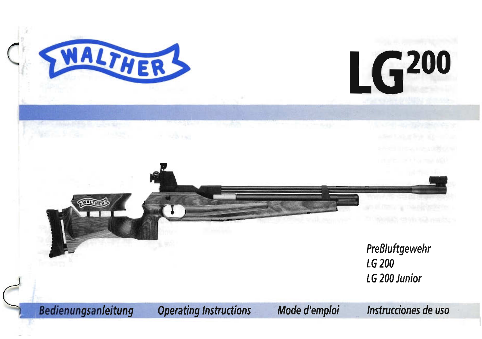 Walther LG200 Instruction Manual