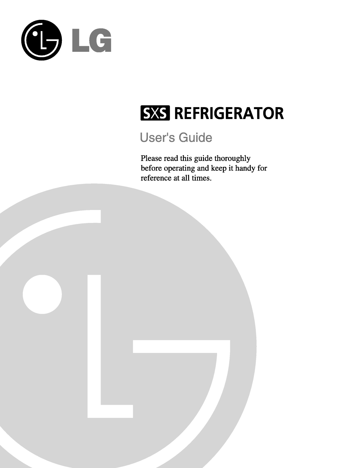 LG GR-B197WVS User Manual