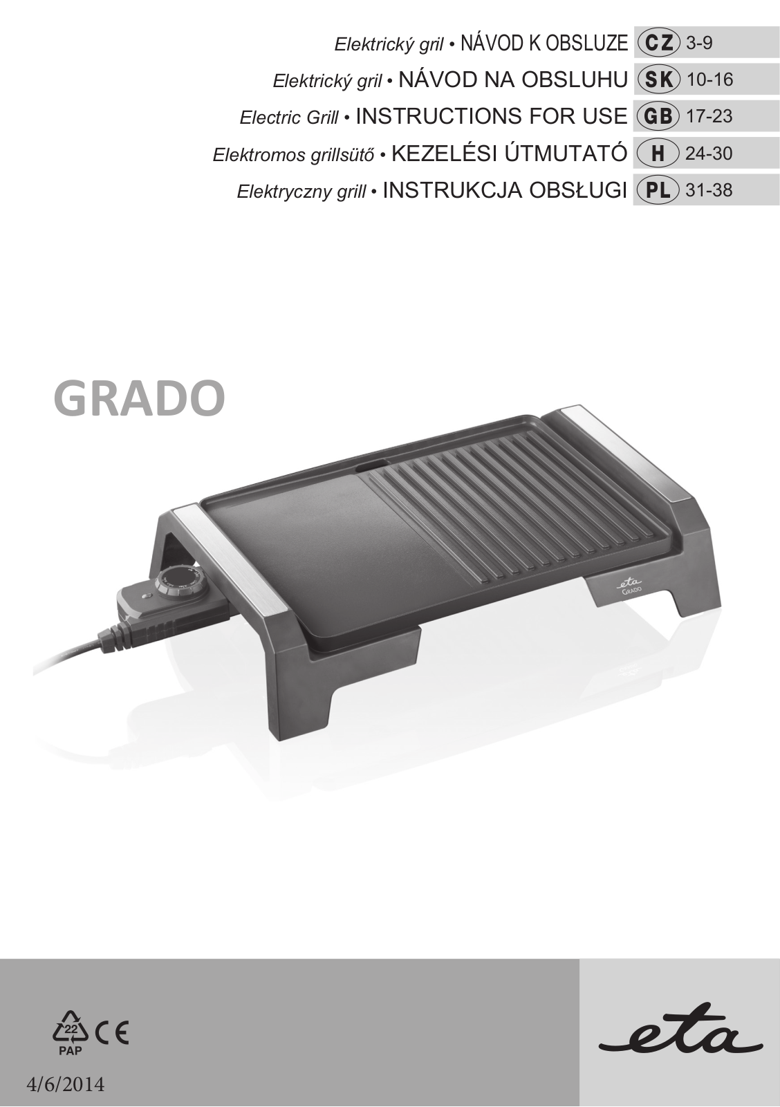 ETA Grado User Manual