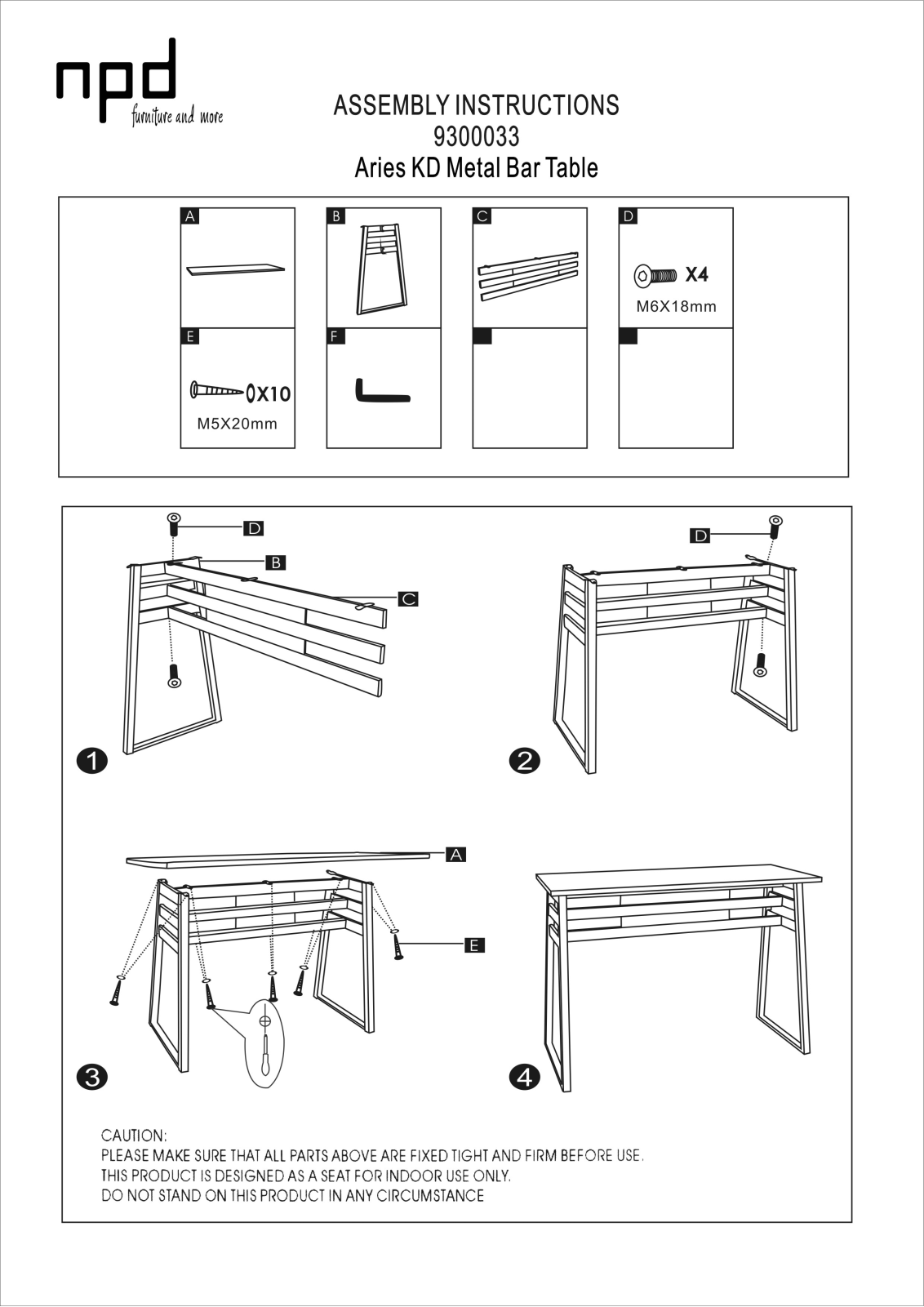 New Pacific Direct 9300033 User Manual