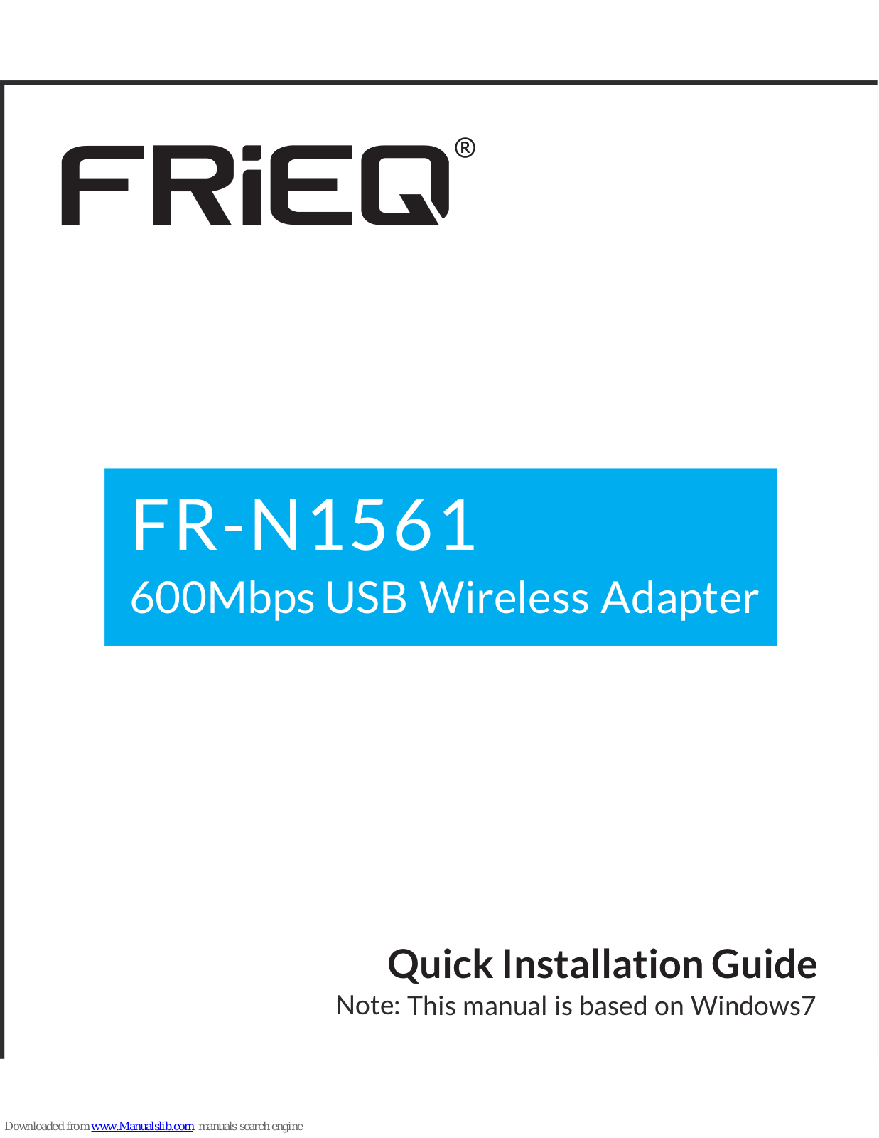 FRIEQ FR-N1561 Quick Installation Manual - ManualMachine.com