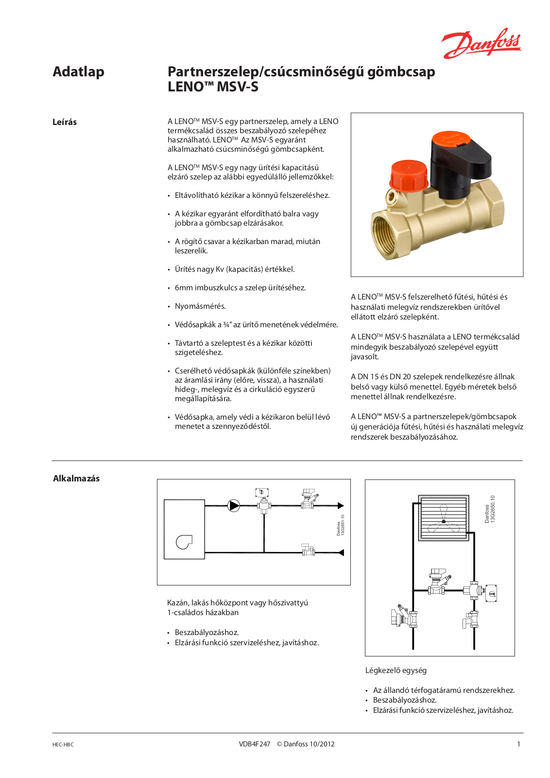 Danfoss LENO MSV-S Data sheet