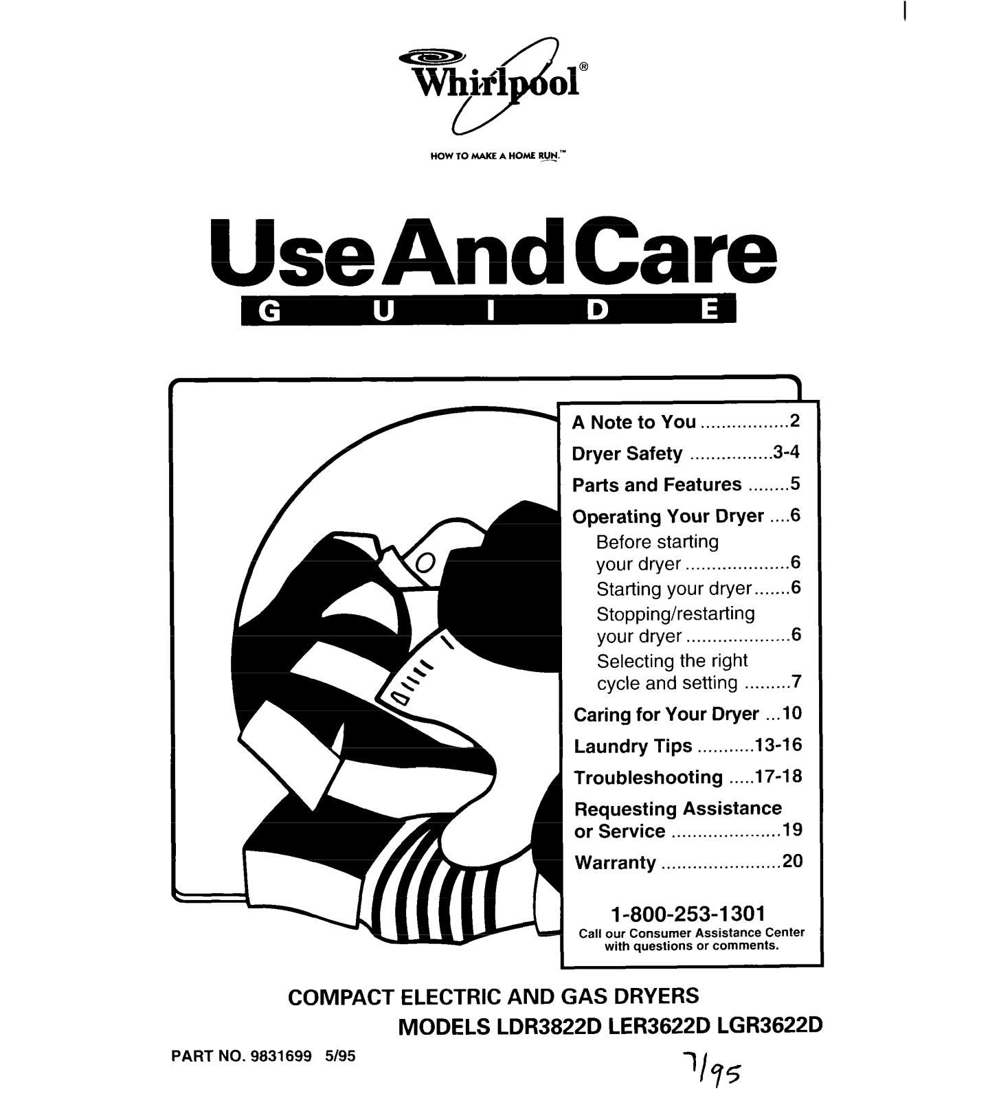 Whirlpool LDR3822D, LGR3622D, LER3622D User Manual - ManualMachine.com