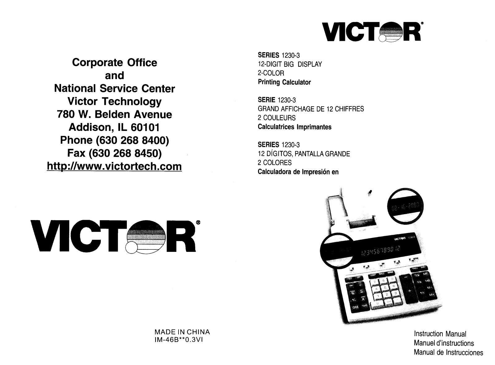 Victor Technology 1230-3 User Manual