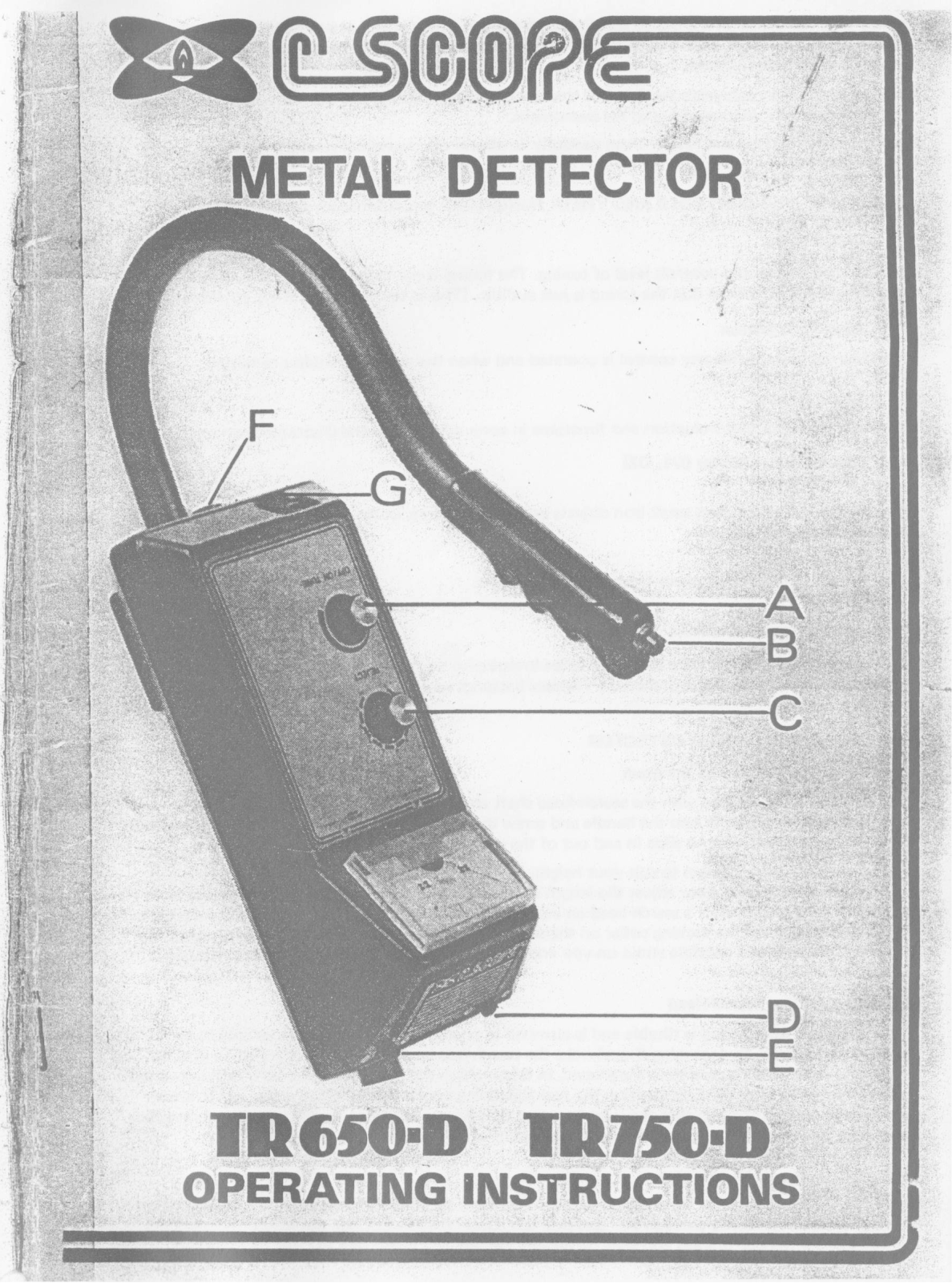 C-scope TR750-D User Manual