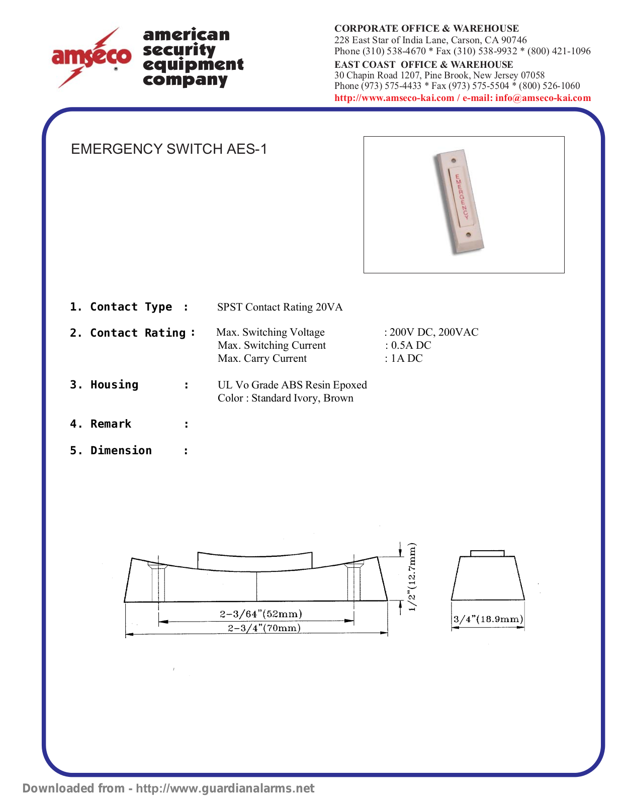 Amseco AES-1 User Guide - ManualMachine.com
