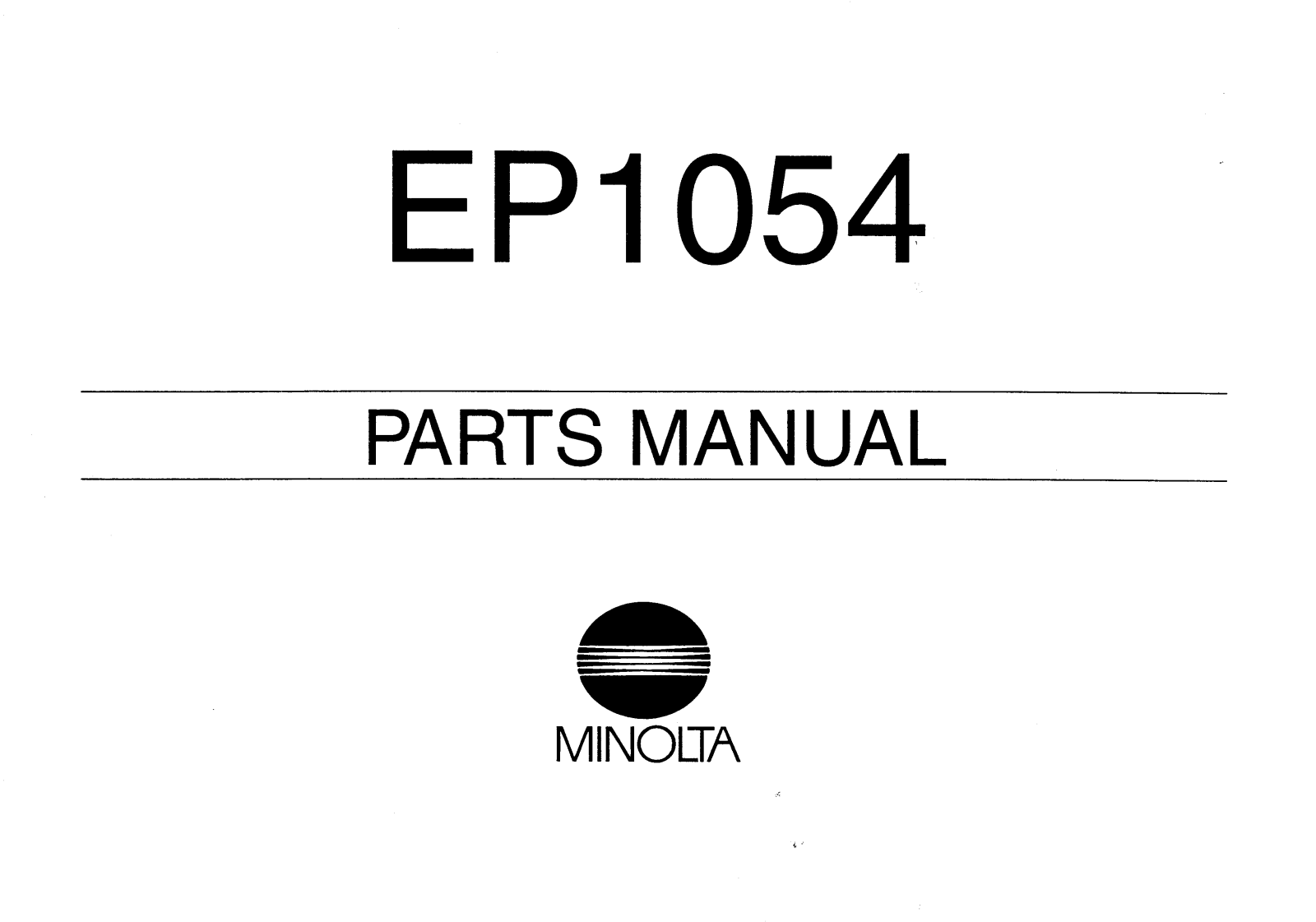 Minolta 1054, D1502, 1085, 2030 PartsCatalog  EP1054