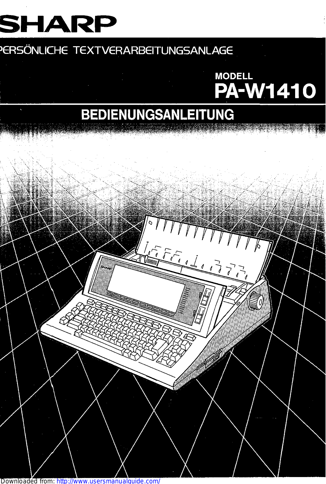 SHARP PA-W1410 User Manual