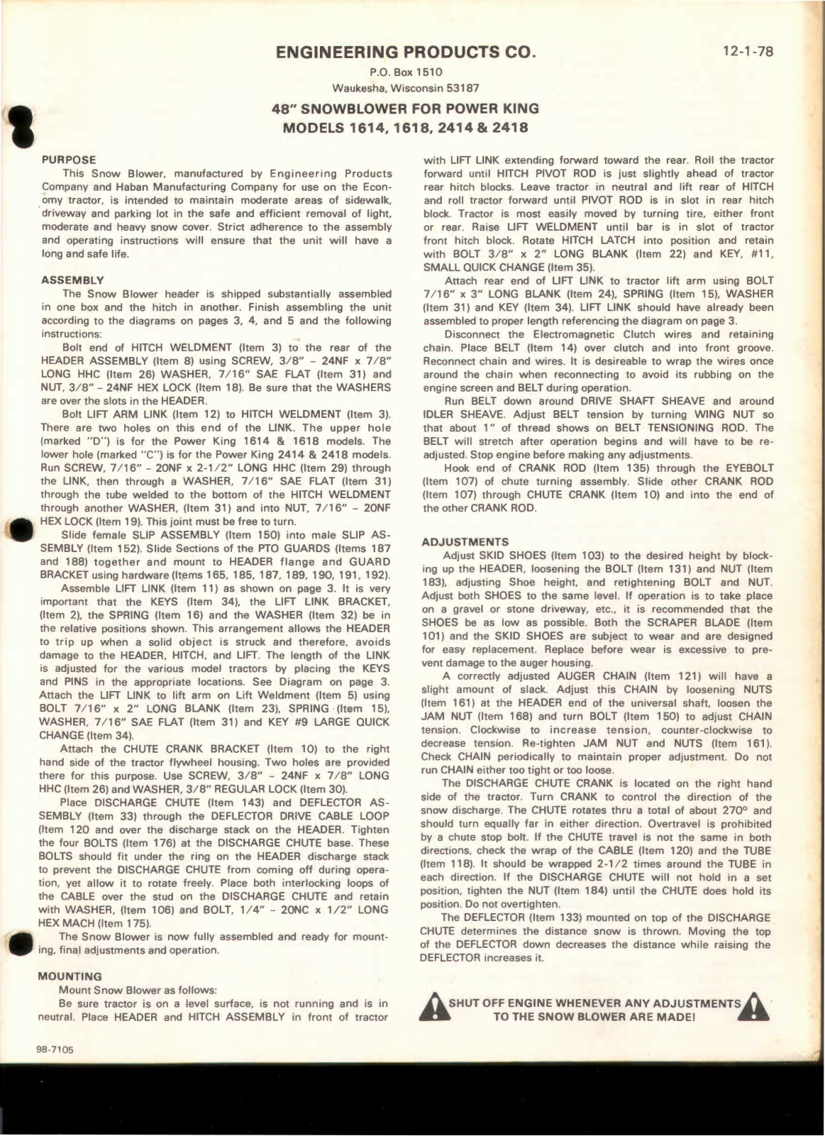 EPCO 1614, 2414, 1618, 2418 User Manual - ManualMachine.com