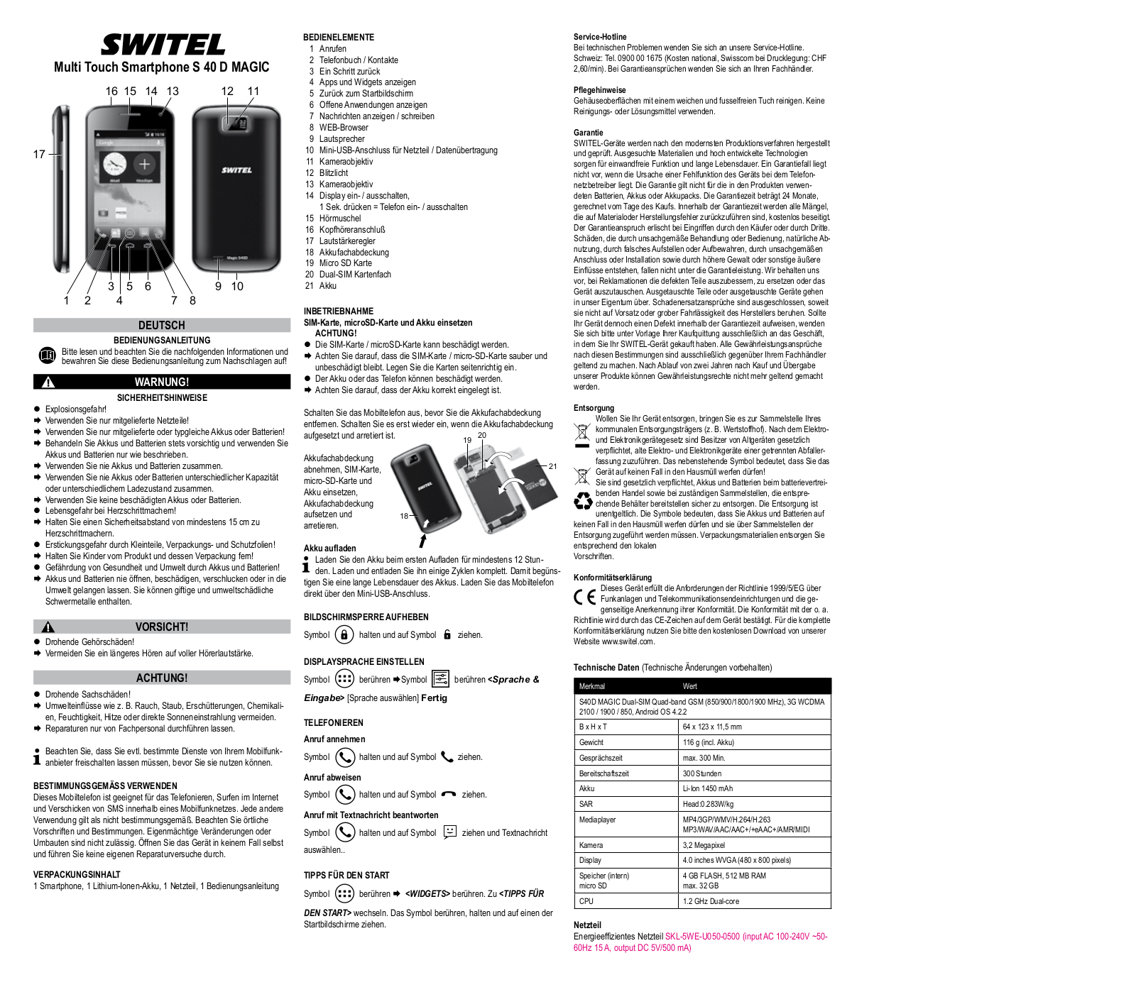 Switel S40D User Manual