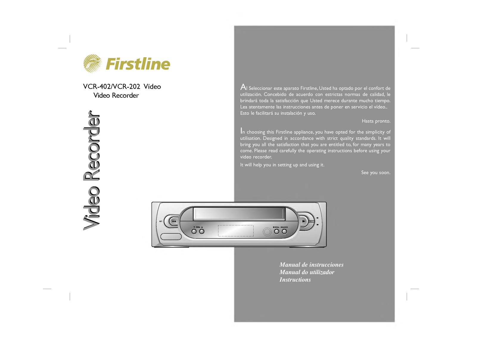 Firstline VCR-202, VCR-402 User Manual