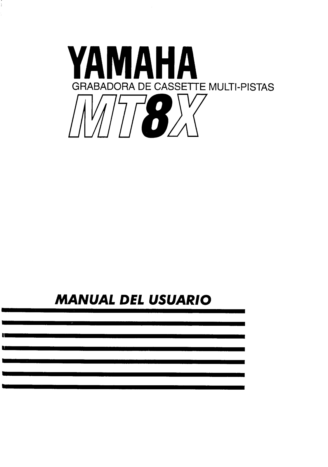 Yamaha MT-8X User Manual