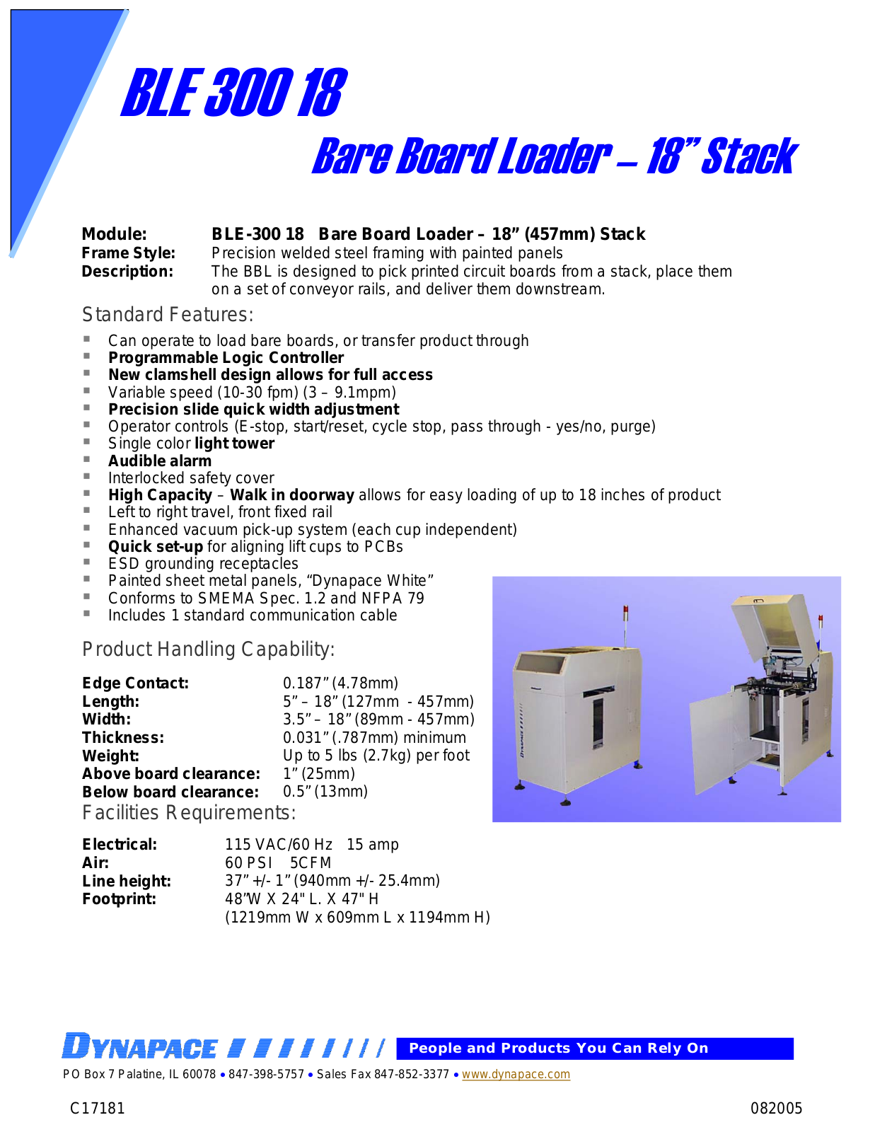 DYNAPACE Bare Board Loader User Manual