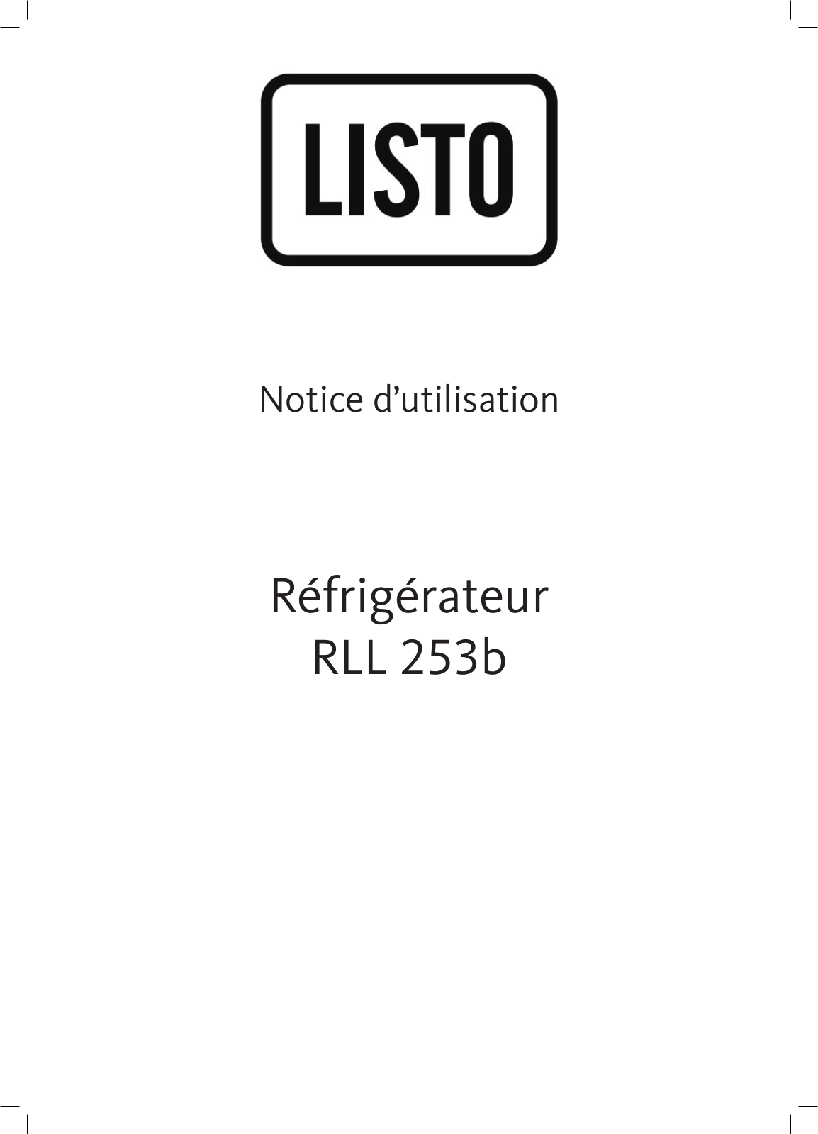 LISTO RLL 253b User Manual