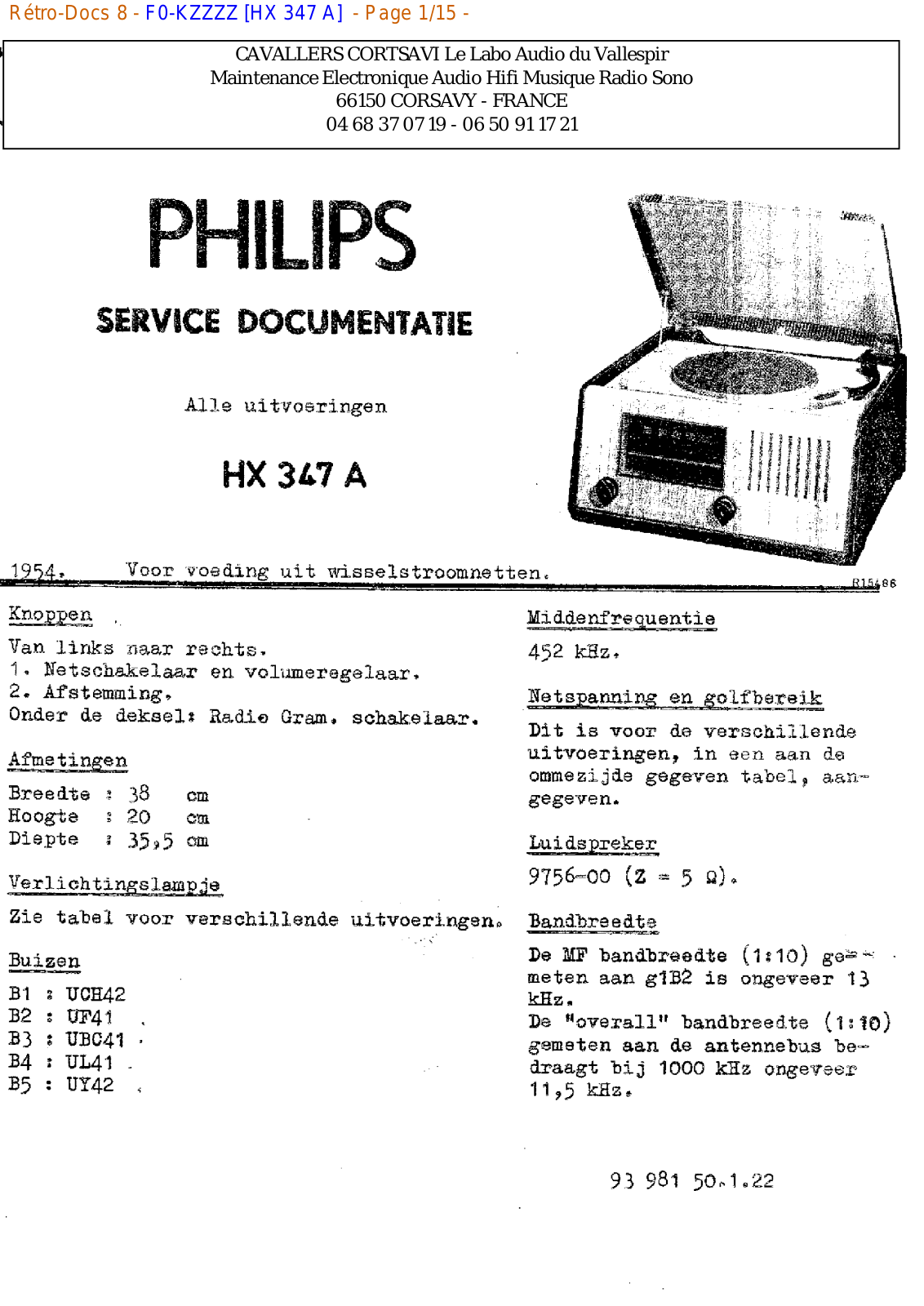 Philips hx 347 a Datasheet - ManualMachine.com