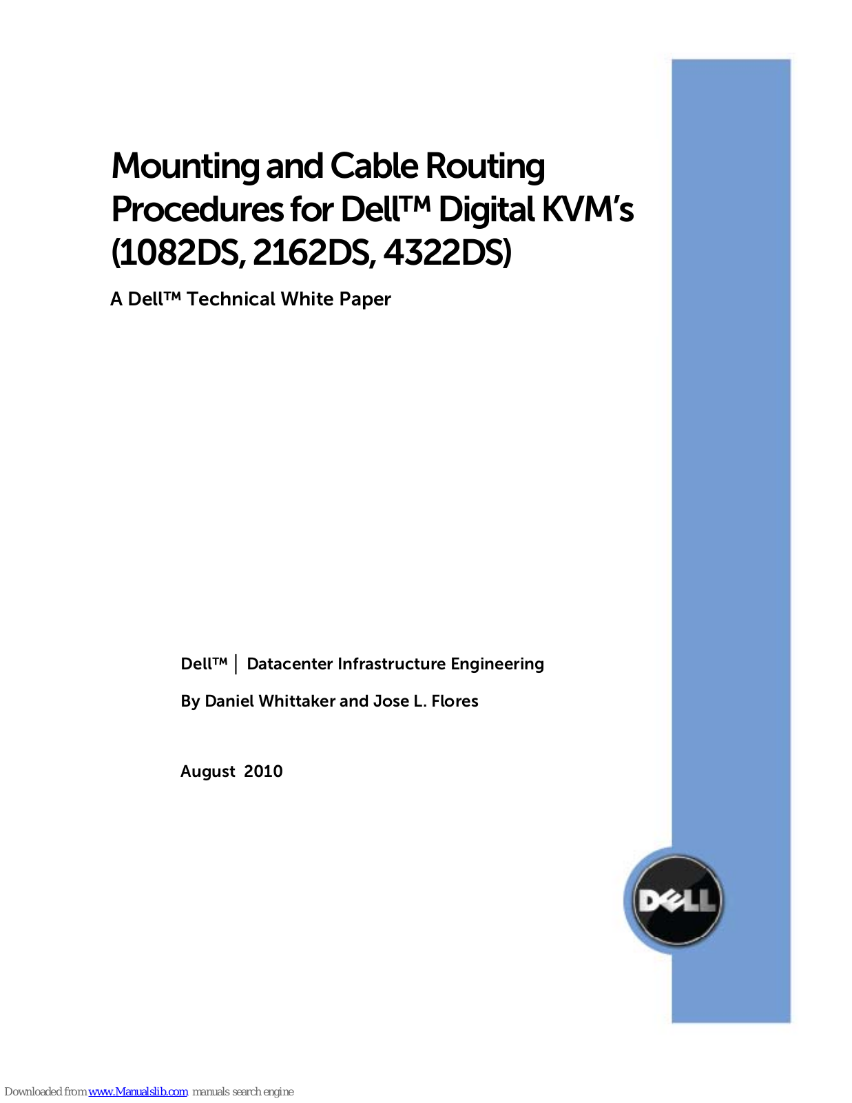 Dell PowerEdge 180AS, PowerEdge 2160AS, PowerEdge 2161DS, PowerEdge 2321DS, PowerEdge KVM 1081AD Cable Routing Manual