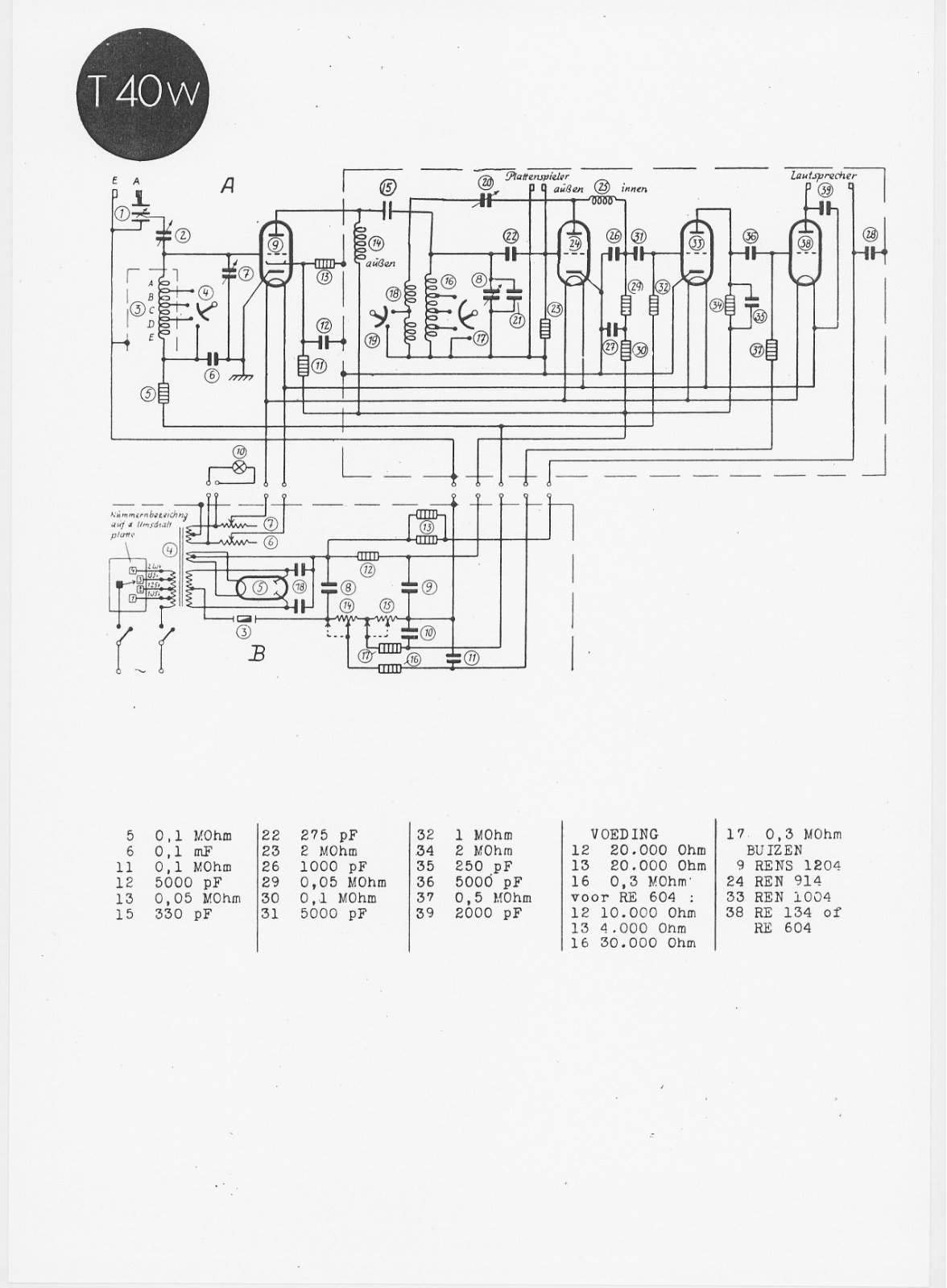 Telefunken T40-W Service Manual