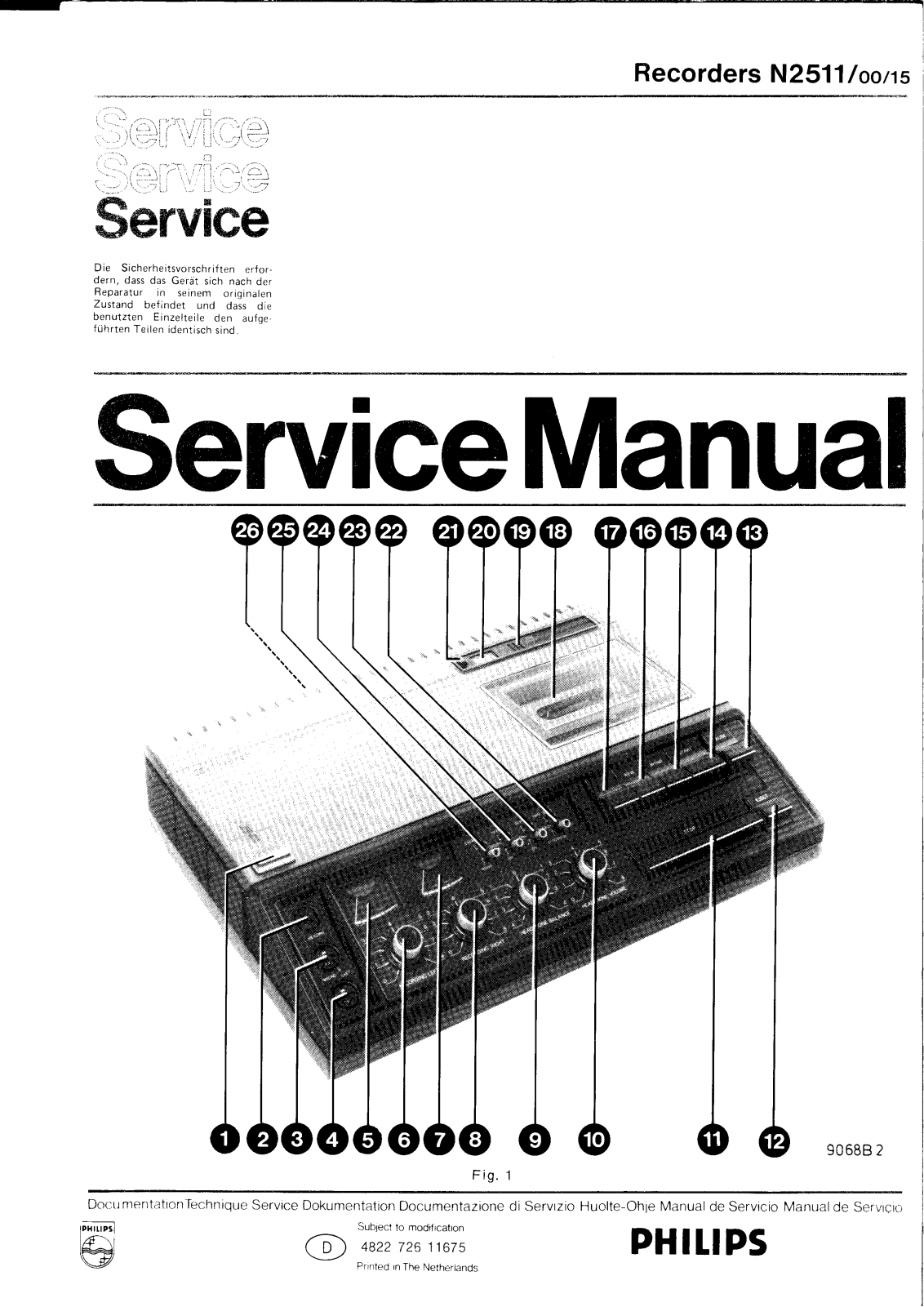 Philips N-2511 Service manual