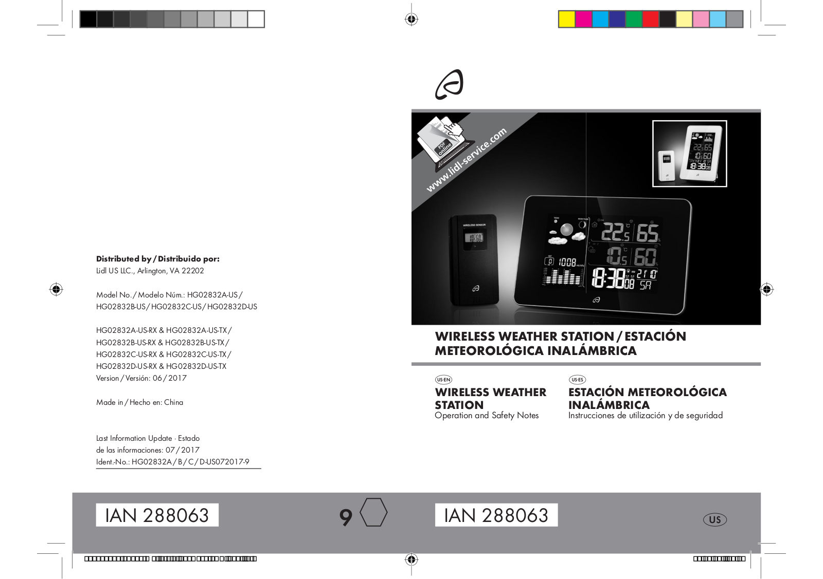 LIDL US HG116TX, HG116RX Users manual