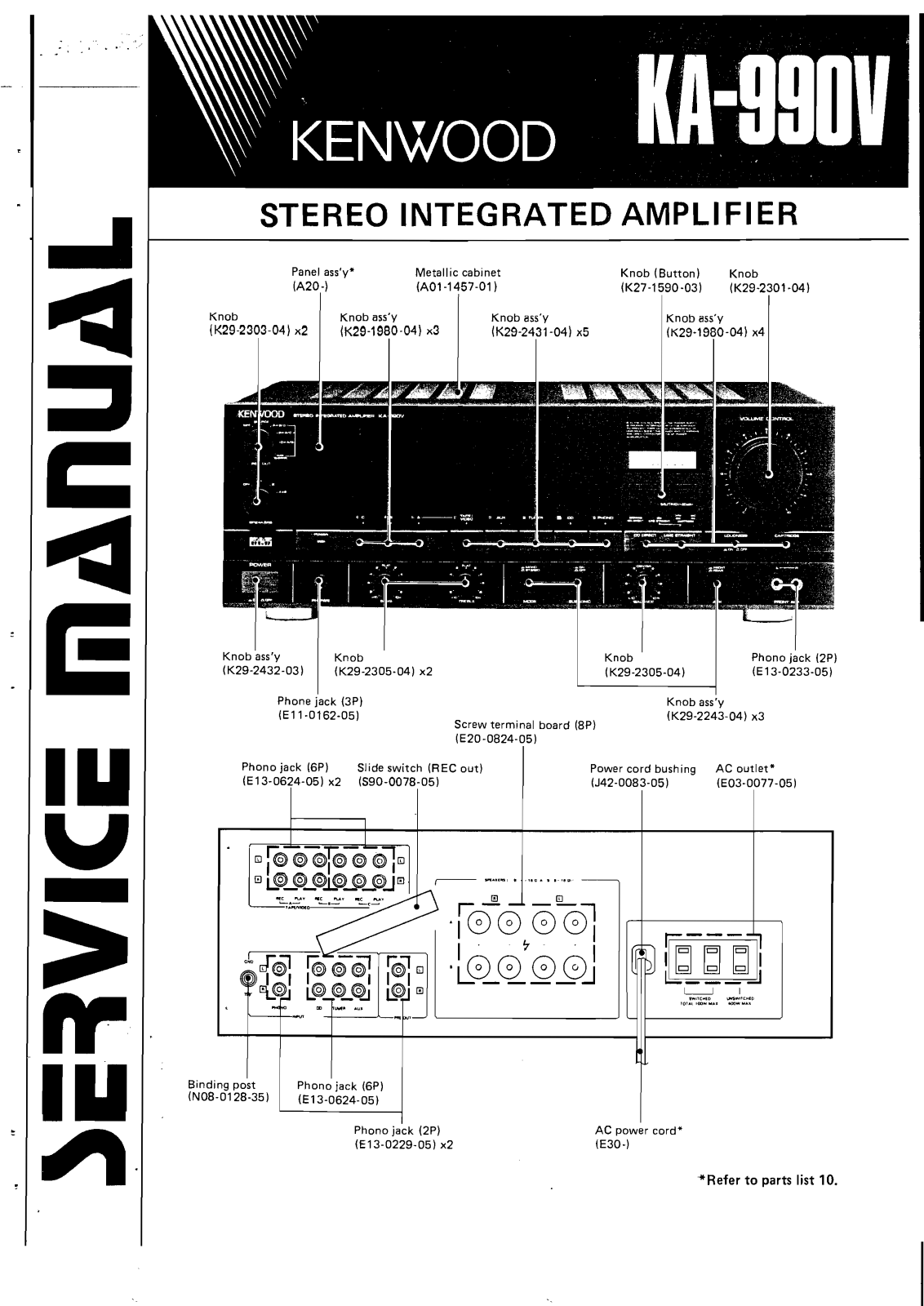 Kenwood KA-990-V Service manual