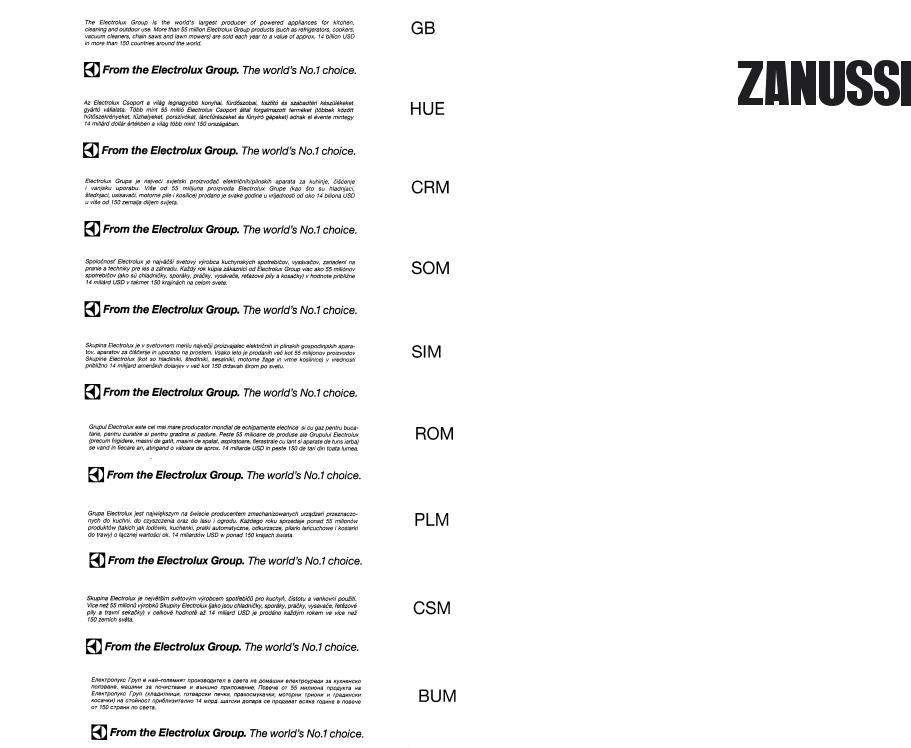 Zanussi ZFU21S User Manual