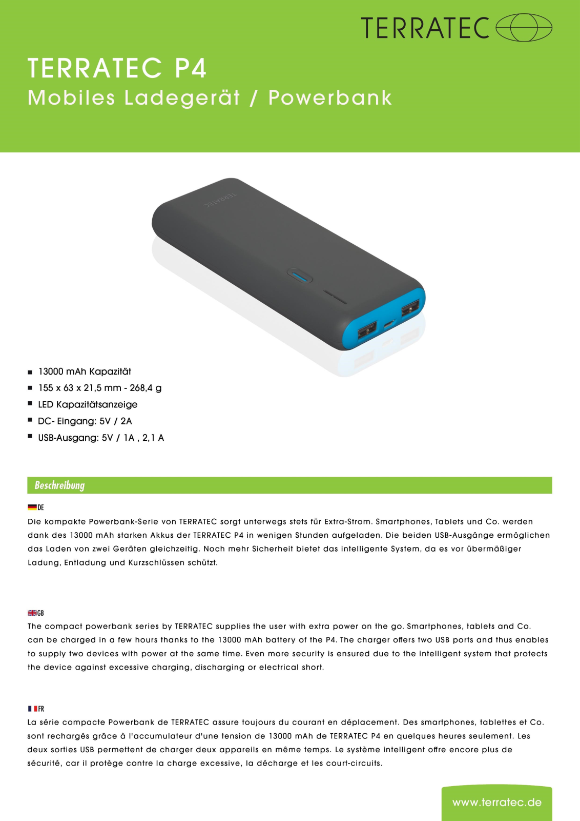 TerraTec Powerbank P4 User Manual