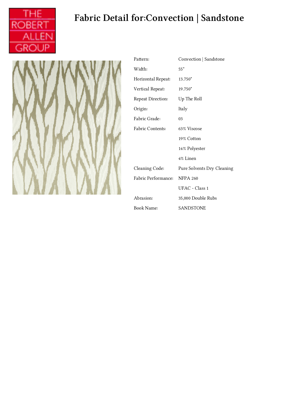 Robert Allen RALF1385 Specifications - ManualMachine.com