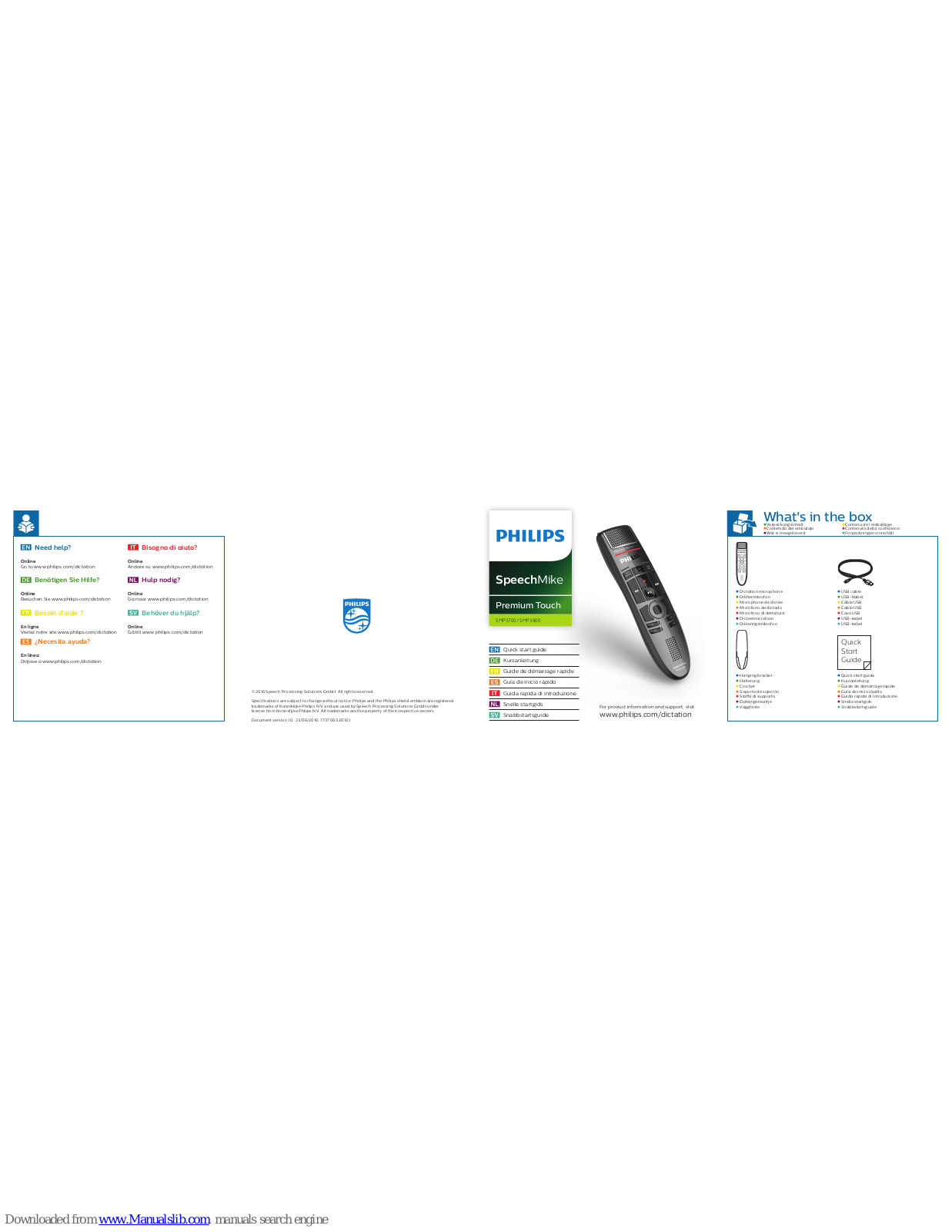 Philips SMP3700, SMP3800 Quick Start Manual - ManualMachine.com