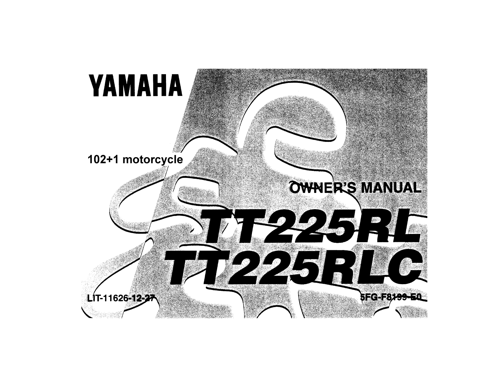 Yamaha TT225RL, TT225RLC User Manual