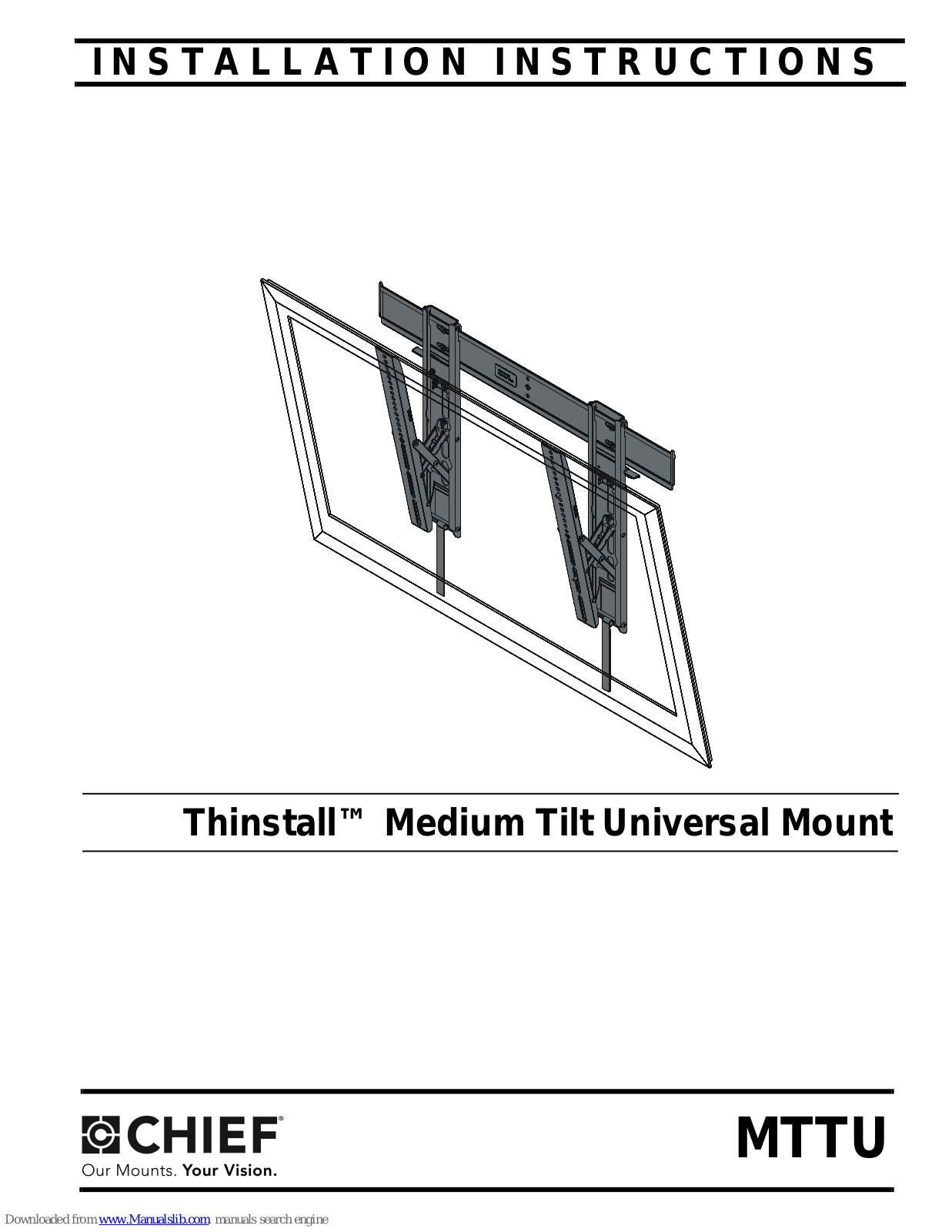 CHIEF Thinstall MTTU Installation Instructions Manual