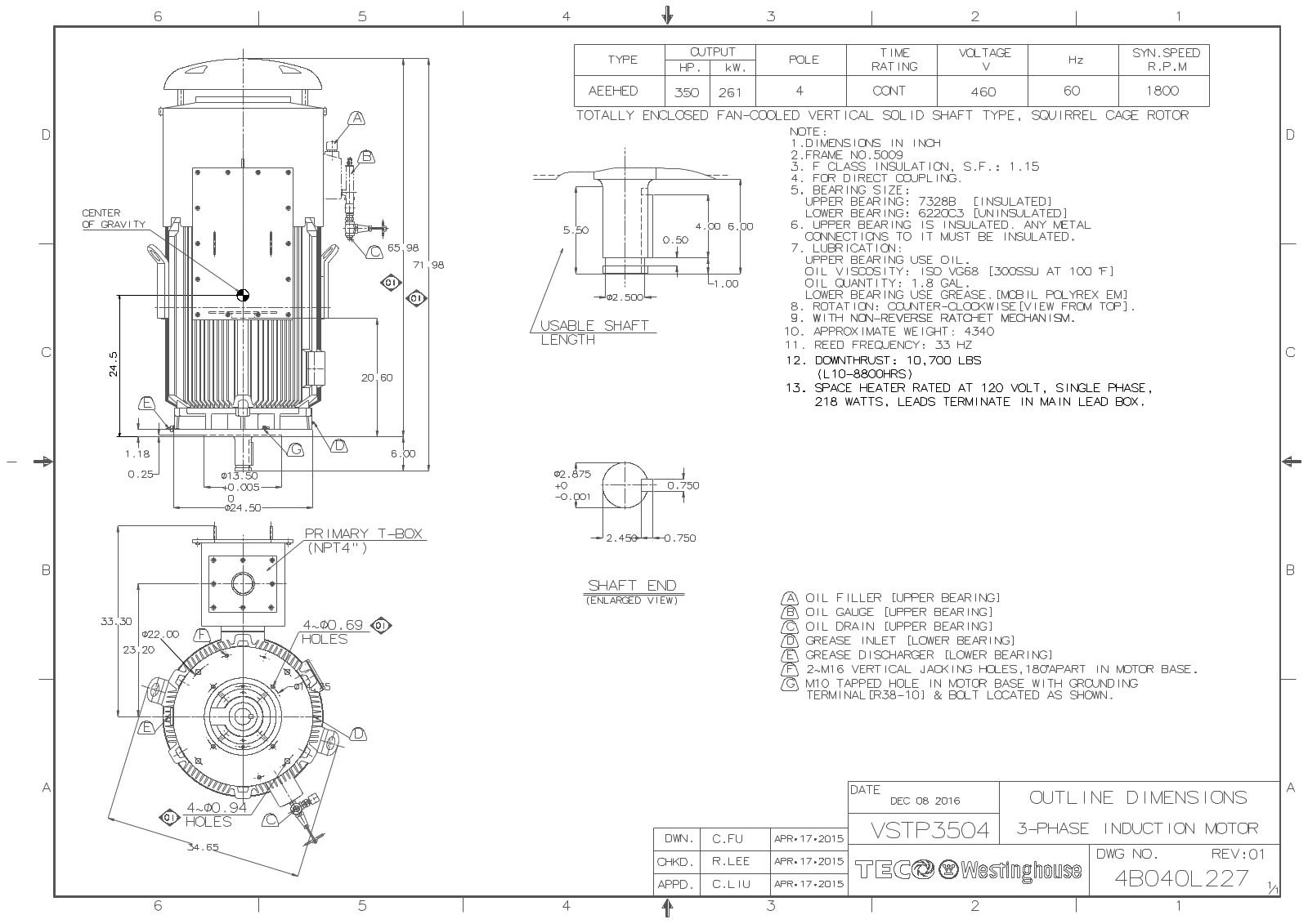 Teco VSTP3504 Reference Drawing