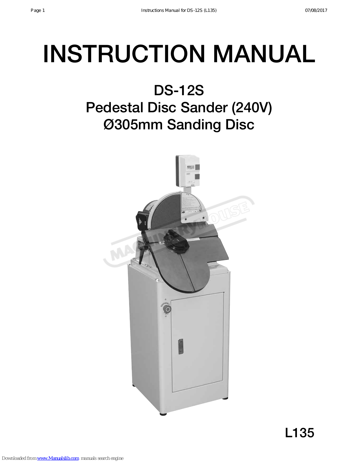 HARE & FORBES DS-12S Instruction Manual