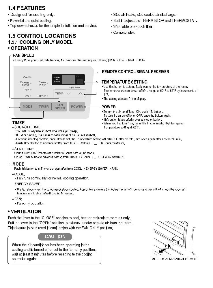 LG LT1430CNR Installation manual