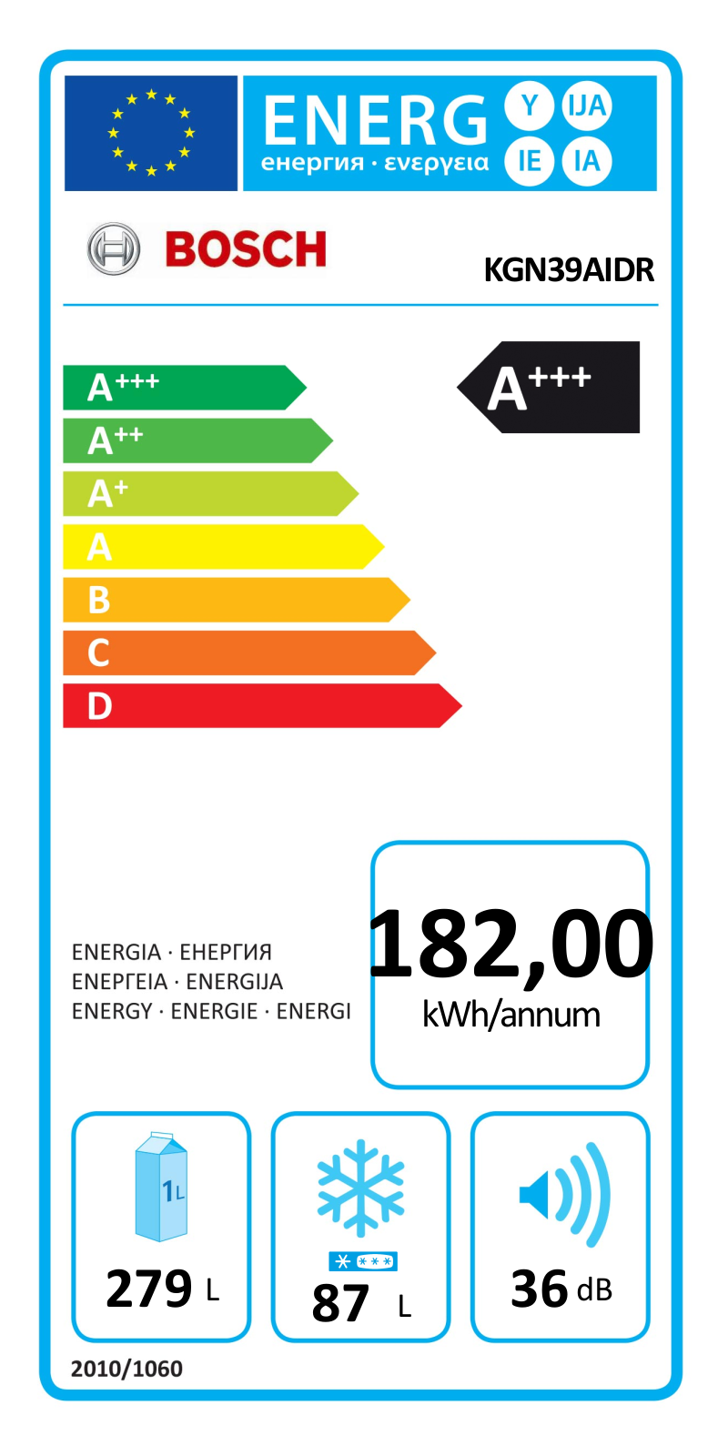 Bosch KGN39AIDR User Manual