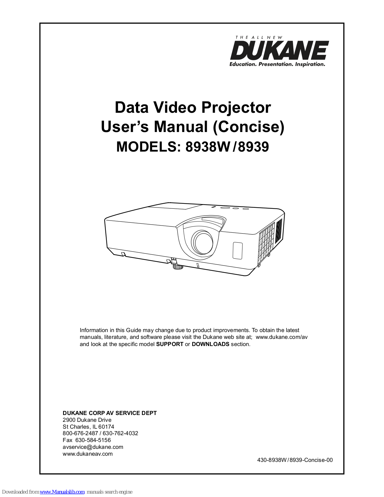 Dukane 8938W, 8939 User Manual - ManualMachine.com