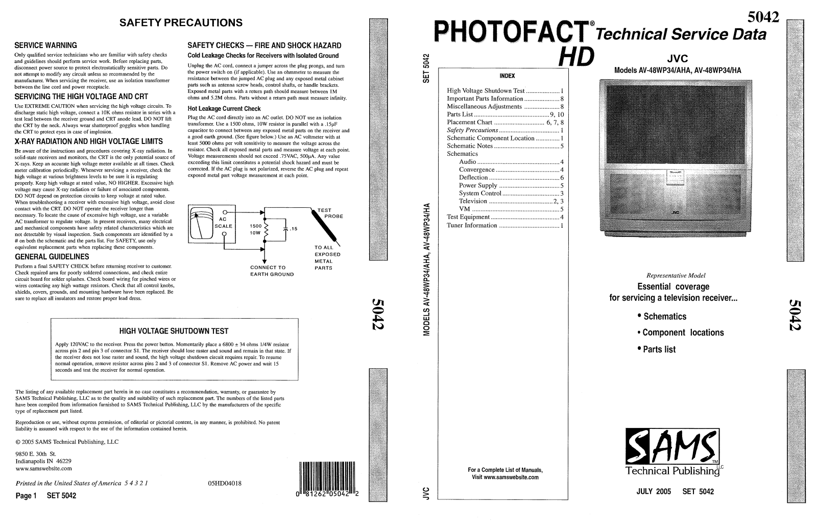 JVC AV-48WP34 Service Manual