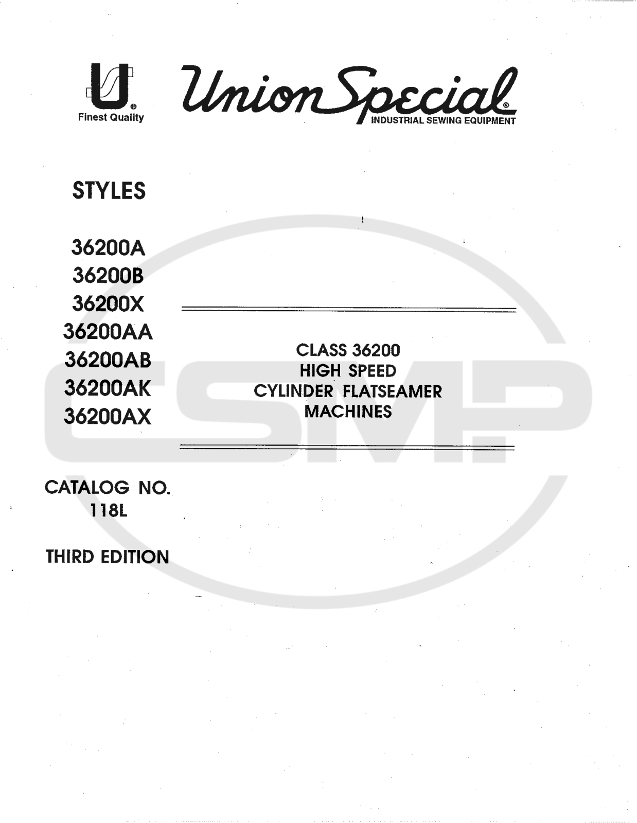 Union Special 118L Parts Book